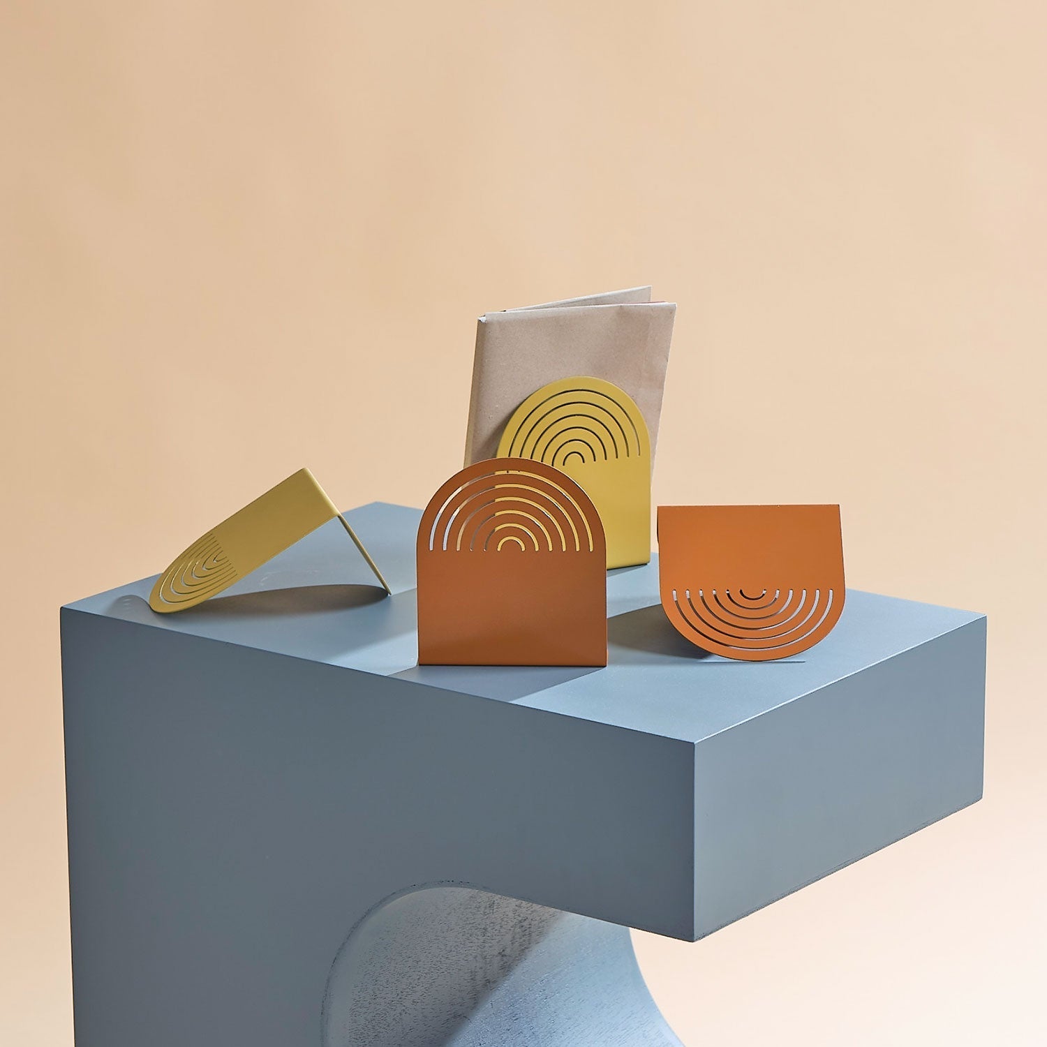 Sunrise Set of 2 Bookends - Mint