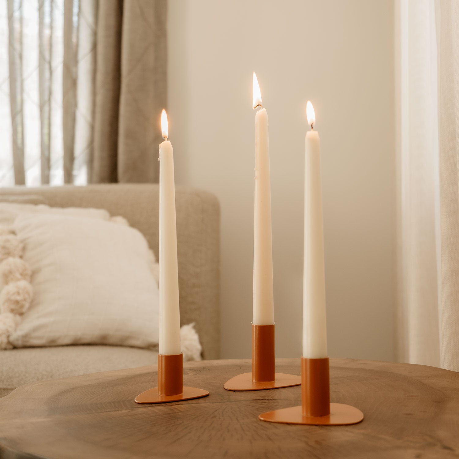 Triangle Set of 3 Candle Holders