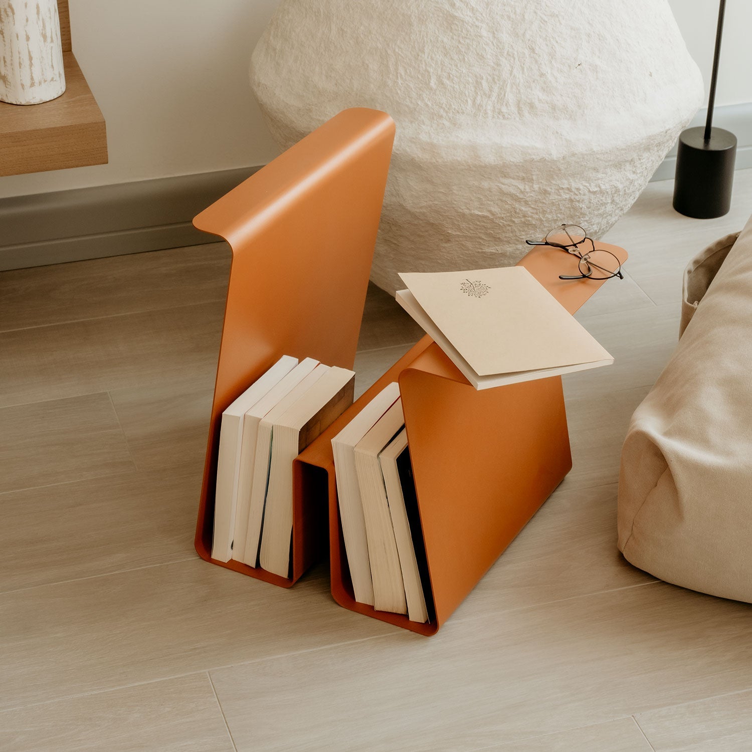 Line Magazine Rack - Orange
