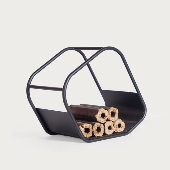 Solid Wood Basket - Black