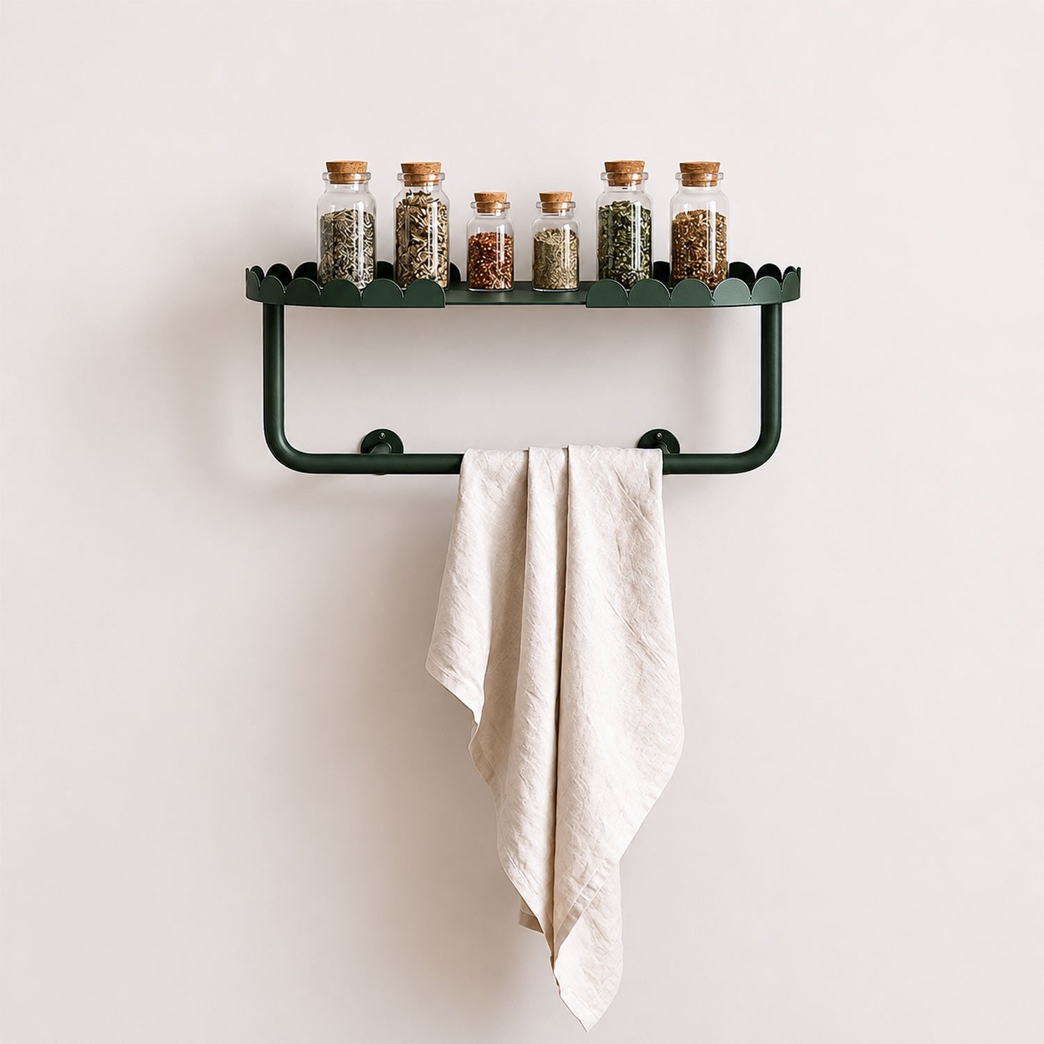 Daisy Wall Shelf with Towel Rack